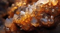 Amazing macro closeup of geometric crystal structure - generative AI, AI generated
