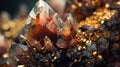 Amazing macro closeup of geometric crystal structure - generative AI, AI generated