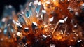 Amazing macro closeup of geometric crystal structure - generative AI, AI generated