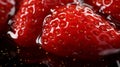 Amazing red strawberry jam background Royalty Free Stock Photo