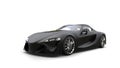 Amazing matte black super sports car - beauty shot