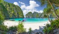 Amazing Maya Bay on Phi Phi Islands, Thailand Royalty Free Stock Photo