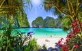 Amazing Maya beach in Phi Phi Islands, Thailand Royalty Free Stock Photo