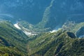 Amazing meander of Nestos Gorge near town of Xanthi, Greece