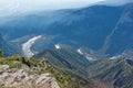 Amazing meander of Nestos Gorge near town of Xanthi, Greece