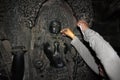 Amazing micro work done sculpture inside the main sanctum of Hoysaleswara Temple