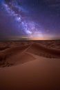 Night in the Sahara desert in Morocco Royalty Free Stock Photo