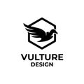 Amazing modern vector vulture logo animal vector flying bird