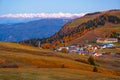 Amazing morning view on Seiser Alm - Alpe di Siusi Royalty Free Stock Photo