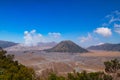 Amazing Mount Bromo volcano during sunny sky from viewpoint on Mountain Penanjakan in Bromo Tengger Semeru National Park,East Java
