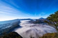 Amazing Mount Bromo volcano during sunrise from king kong viewpoint on Mountain Penanjakan in Bromo Tengger Semeru National Park,