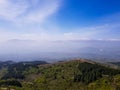 Amazing mountain landscape on cloudy sky, natural outdoor travel background