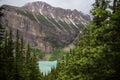 Amazing mountain landscape - Lake Louise, Rocky Mountains. Banff Tourism, National Park, Alberta, Canada. Royalty Free Stock Photo