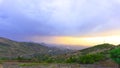 Amazing mountain landscape. natural outdoor travel background. Summer mountain landscape in morocco - taberrant. Royalty Free Stock Photo