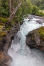 Amazing mountain river in Norway. landscape. Turquoise River. Fast flow mountain River in Norway Royalty Free Stock Photo