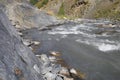 Khvakhidistskali river in Tusheti region, Georgia Royalty Free Stock Photo