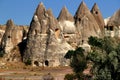 Amazing mountains with caves inside in Zemi Valley near Goreme in Cappadocia, Turkey Royalty Free Stock Photo
