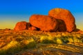 Devils Marbles sunset Royalty Free Stock Photo