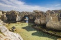 The amazing natural pools of Marina Serra, in Puglia, Salento, Tricase Royalty Free Stock Photo