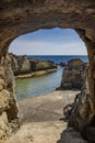 The amazing natural pools of Marina Serra, in Puglia, Salento, Tricase Royalty Free Stock Photo