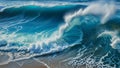 Amazing natural scenery of ocean waves Royalty Free Stock Photo