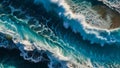 Amazing natural scenery of ocean waves Royalty Free Stock Photo