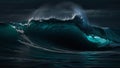 Amazing natural scenery of ocean waves Royalty Free Stock Photo