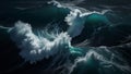 Amazing natural scenery of ocean waves Royalty Free Stock Photo