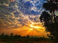 The amazing natural view of clouded sky in morning