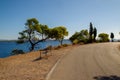 Amazing nature on idyllic island Spetses - awe greek islands for recreation and travel