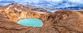 Amazing nature landscape, Viti crater geothermal lake and Oskjuvatn lake in Askja caldera, highlands of Iceland Royalty Free Stock Photo