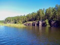 Amazing nature of Valaam island. The wonderful island of Valaam is located on lake Ladoga, Karelia. Balaam - step to the sky Royalty Free Stock Photo