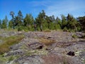 Amazing nature of Valaam island. The wonderful island of Valaam is located on lake Ladoga, Karelia. Balaam - step to the sky Royalty Free Stock Photo