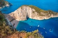 The amazing Navagio beach in Zante, Greece, with the famous wrecked ship