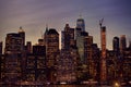 Amazing New York City Manhattan skyline panorama view over Hudson River Royalty Free Stock Photo