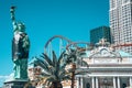 Amazing New York hotel in Las Vegas. Gorgeous statue of liberty in a t-shirt Royalty Free Stock Photo