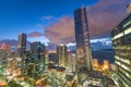 Amazing night lights of Downtown Miami buildings Royalty Free Stock Photo