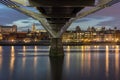 Amazing Night panorama of Thames River, London, England