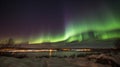 The amazing night skies over Yellowknife, Northwest Territories of Canada putting on an aurora borealis show Royalty Free Stock Photo