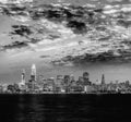 Amazing night skyline of San Francisco, CA Royalty Free Stock Photo