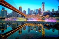 Amazing night view of the Hongyadong commercial district, Chongqing, China Royalty Free Stock Photo