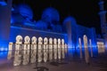 Amazing night view at Mosque, Abu Dhabi, United Arab Emirates Royalty Free Stock Photo