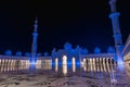 Amazing night view at Mosque, Abu Dhabi, United Arab Emirates Royalty Free Stock Photo