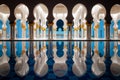 Amazing night view at Mosque, Abu Dhabi, United Arab Emirates Royalty Free Stock Photo