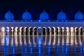 Amazing night view of Sheikh Zayed Grand Mosque, Abu Dhabi, United Arab Emirates Royalty Free Stock Photo