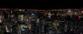 Amazing NYC panoramic night aerial view. Manhattan district. USA Royalty Free Stock Photo