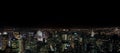 Amazing NYC panoramic night aerial view. Manhattan district. USA Royalty Free Stock Photo