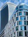 Amazing office architecture with skyscrapers buildings in the city centre of London England U.K. Royalty Free Stock Photo