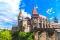 Corvinesti castle in the middle of transylvania, Hunedoara, Romania Royalty Free Stock Photo