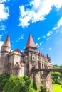 Corvinesti castle in the middle of transylvania, Hunedoara, Romania Royalty Free Stock Photo